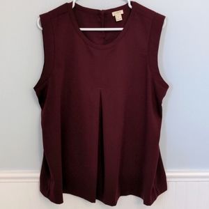 J. Crew Burgundy sleeveless top